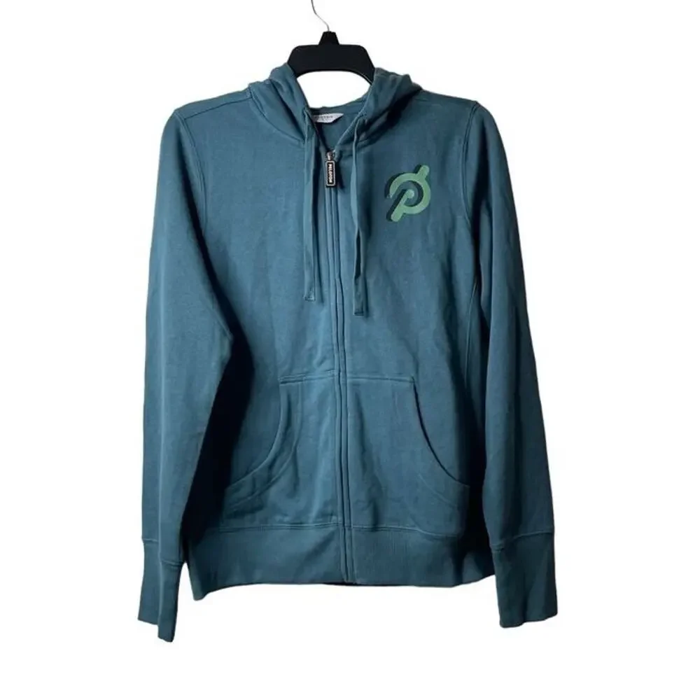 Peloton Activewear Digi Bloom Lightweight Full Zip Up‎ Hoodie Sweatshirt Medium